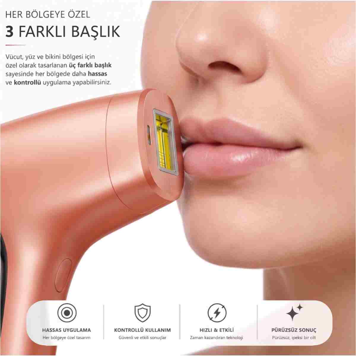 ROBX A05 3 Milyon Atım Akıllı Cilt Tanıma Ultra Seri Atım 3 Başlık IPL Lazer Cihazı - Görsel 2