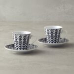 English Home Sunline Kahve Fincan Takımı 4 Parça 2 Kişilik Siyah