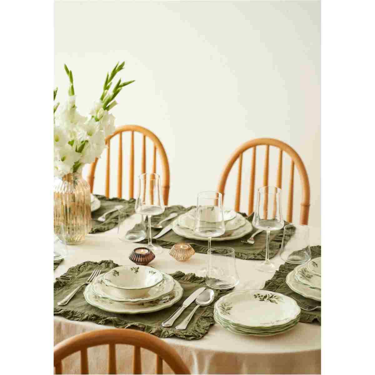 Bella Maison Julia Stoneware 24 Parça 6 Kişilik Yemek Takımı Yeşil - Görsel 8