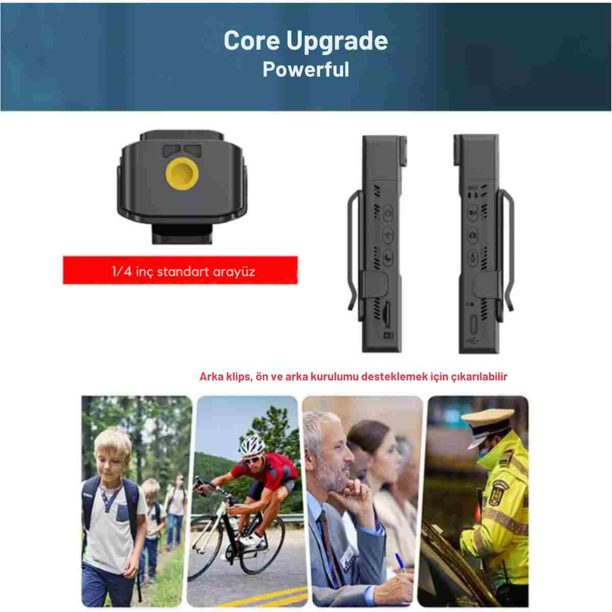 Teknoşık Mini Wifi Vücut Kamerası 4K Full HD 1.3” Ekran 180° Dönebilir Güvenlik Kamerası - Görsel 9