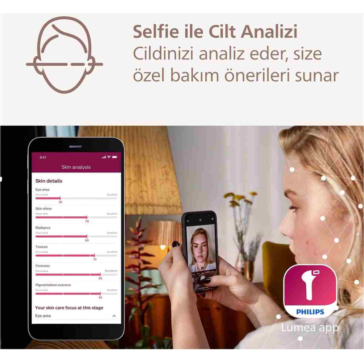 Philips Lumea 9900 Serisi BRI951/03 IPL Tüy Alma, SkinAI,Vücut,Yüz,Koltuk altı,Bikini,4 Başlık,Çanta - Görsel 9