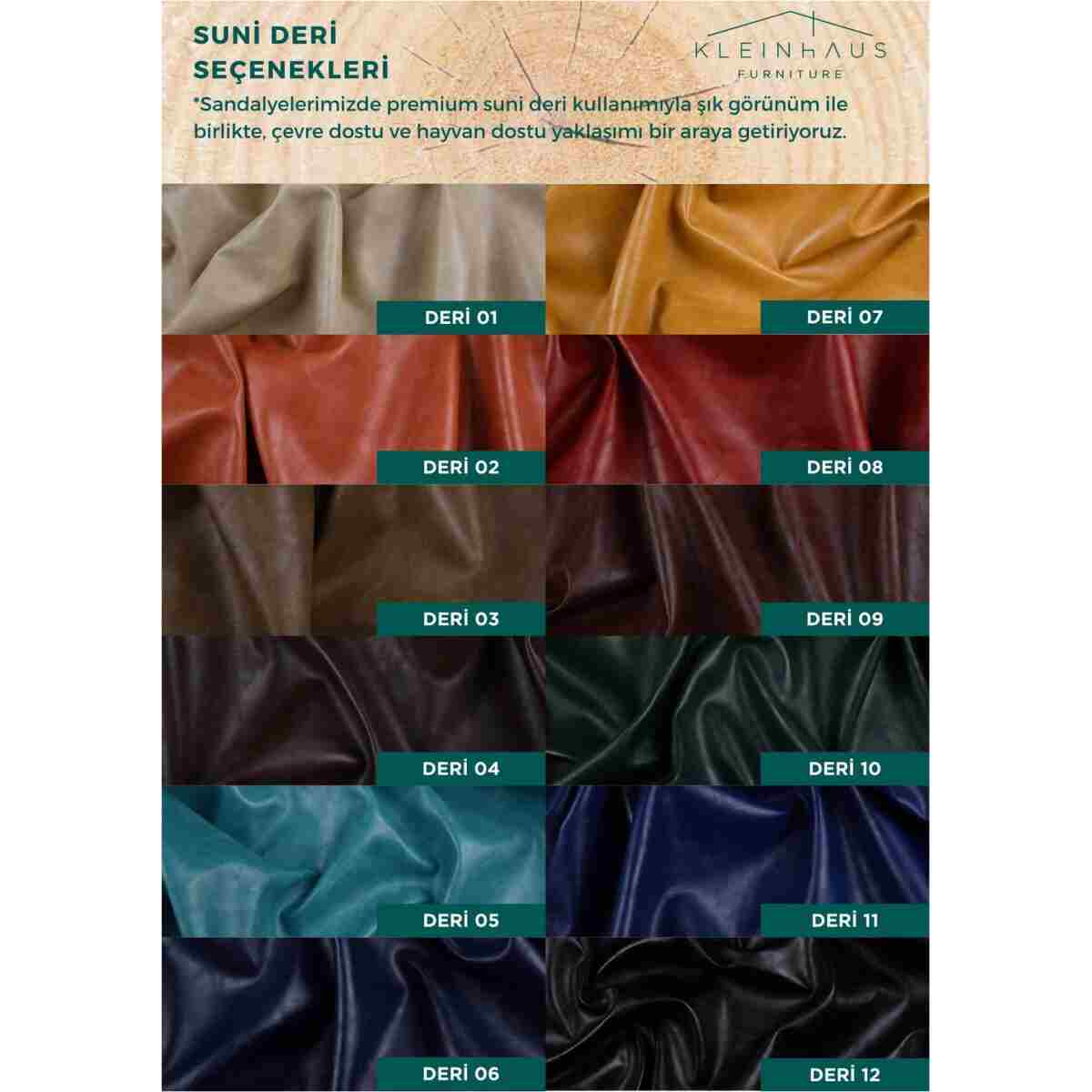 KleinHaus Furniture İbiza Masa Takımı, Ahşap Masa Takımı, 4 Sandalyeli Mutfak, Salon Masa Takımı - Görsel 8
