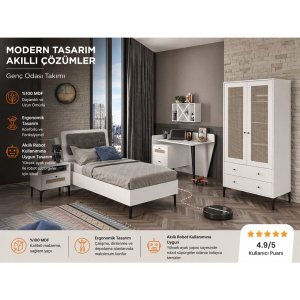 VENATTO Trio M Genç Odası (%100MDF)