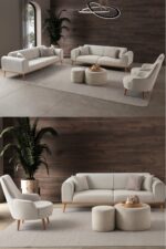EDSY HOME Rebull 3+3+1+1 Koltuk Takımı Gri Renk - Görsel 10