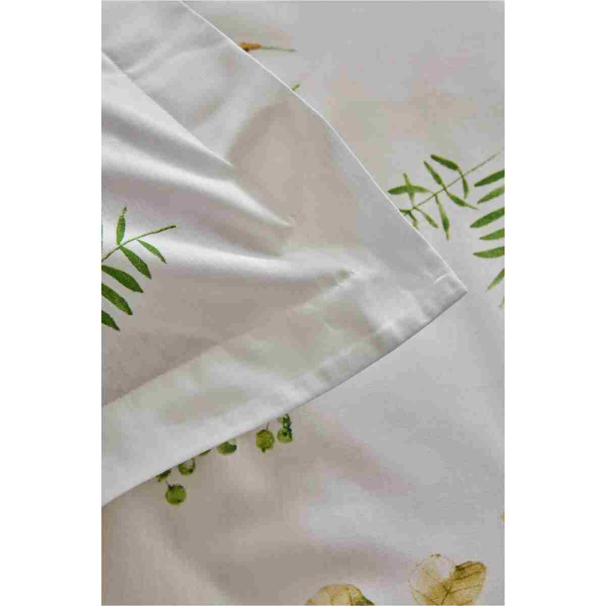 Karaca Home Herbal %100 Pamuk Çift Kişilik Nevresim Pike Set Beyaz - Görsel 15