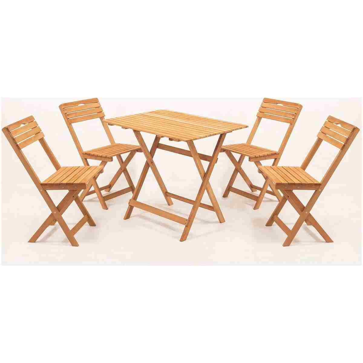 Meya Dekor 4+1 Minderli Balkon Bahçe Mutfak Bistro Set Katlanır Masa-sandalye - Görsel 3