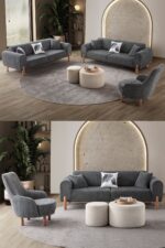 EDSY HOME Armoni 3+3+1 Koltuk Takımı Yeşil - Görsel 9