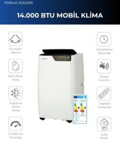 Woox 14000btu, Isıtma & Soğutma Özellikli Taşınabilir Mobil Klima