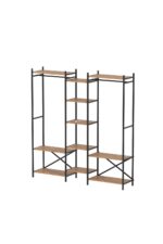 Bofigo 10 Raflı Metal Gardırop Metal Portmanto Açık Gardırop Elbise Dolabı Vestiyer Openix Çam - Görsel 7