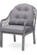 GRASS GARDEN Defne Rattan 1+1 Masa Bahçe Balkon Mobilyası Alüminyum Üzeri Örgü Rattan - Görsel 5