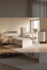 SARMOBİ Arden 5 Çekmeceli Şifonyer/Çamaşırlık 50x105x40 cm Beyaz – Modern Tasarım - Görsel 5