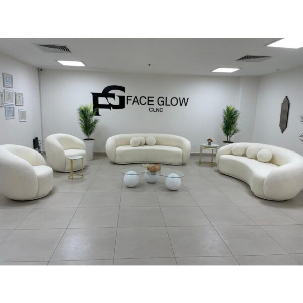 Bilgin Design Fasulye Teddy Koltuk Takımı 3+3+1+1 Süt Beyaz