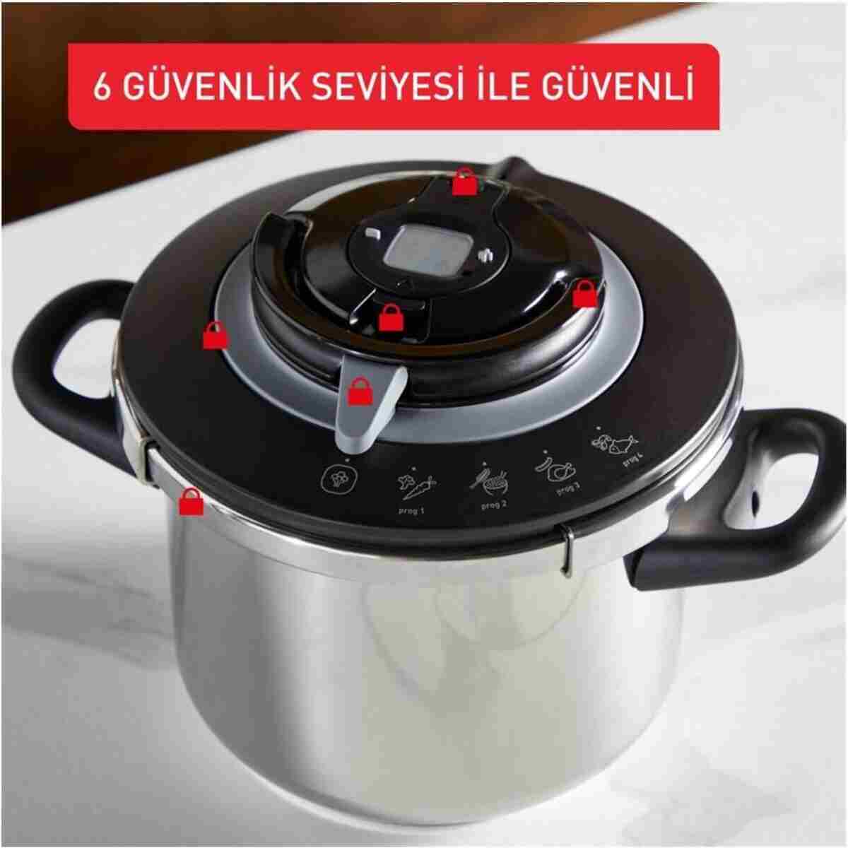 TEFAL Clipso Chef 6 Litre + 4,5 Litre Düdüklü Tencere Seti - 1510002674 - Görsel 7