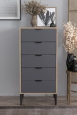 SARMOBİ Arden 5 Çekmeceli Şifonyer/Çamaşırlık 50x105x40 cm Atlas Çam – Modern Tasarım - Görsel 10