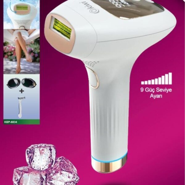 Kiwi Kep-6834 Ipl Buz Lazer Epilasyon Tüy Alma Cihazı Otomatik Yüz,vücut,hassas Bölge 999.900 Atım
