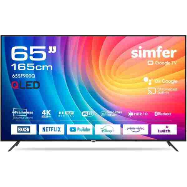Simfer Smfer 65SF900Q 165 Ekran 65" Ultra HD Google QLED Tv