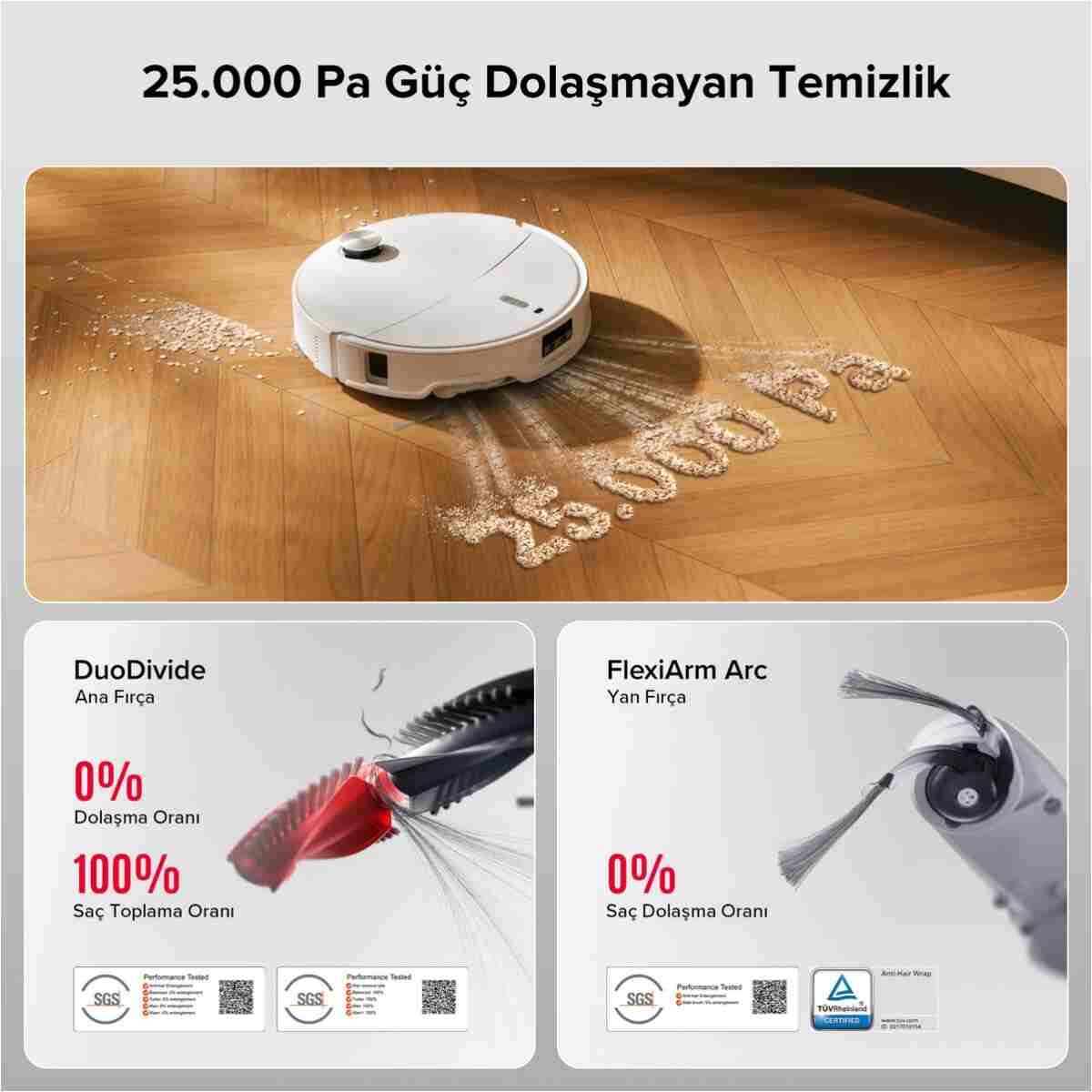 Roborock Qrevo Curv 2 Pro Akıllı Robot Süpürge - Görsel 13