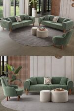 EDSY HOME Armoni 3+3+1+1 Koltuk Takımı Yeşil