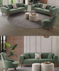 EDSY HOME Armoni 3+3+1+1 Koltuk Takımı Yeşil
