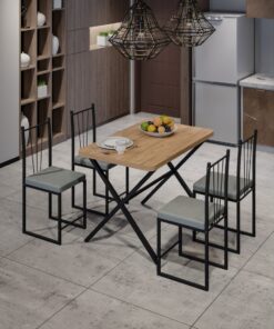 Retodesign X masa 4 Kişilik Yemek Masası Takımı