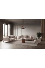 EDSY HOME Riva 3+3+1 Koltuk Takımı Sütlü Kahve - Görsel 2
