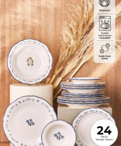 Emsan Farina Porselen 24 Parça 6 Kişilik Yemek Takımı