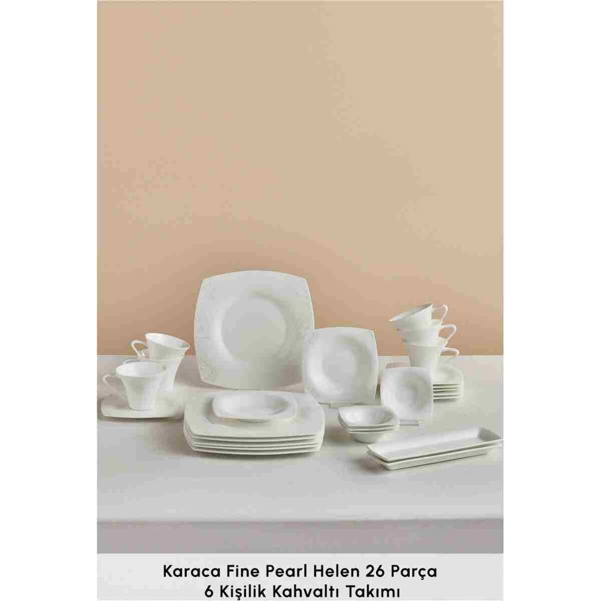 Karaca Fine Pearl Helen 26 Parça 6 Kişilik Kahvaltı Takımı - Görsel 3