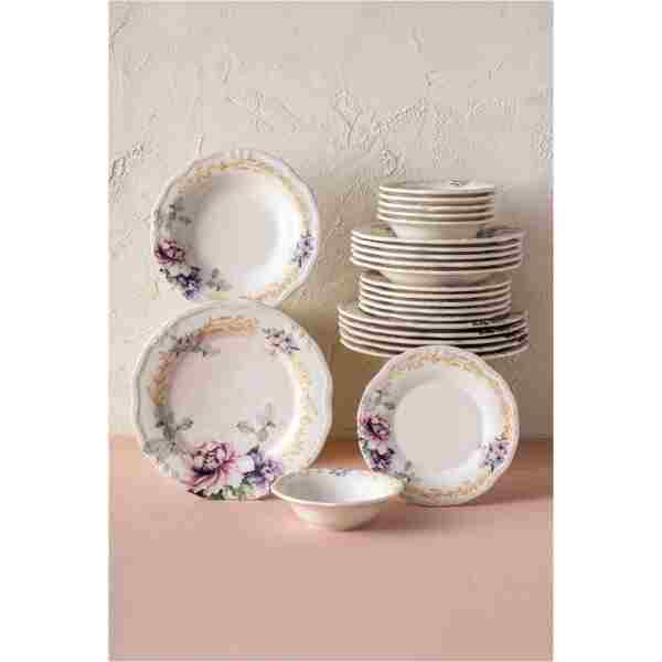 Emsan Flory Stoneware 24 Parça 6 Kişilik Yemek Takımı