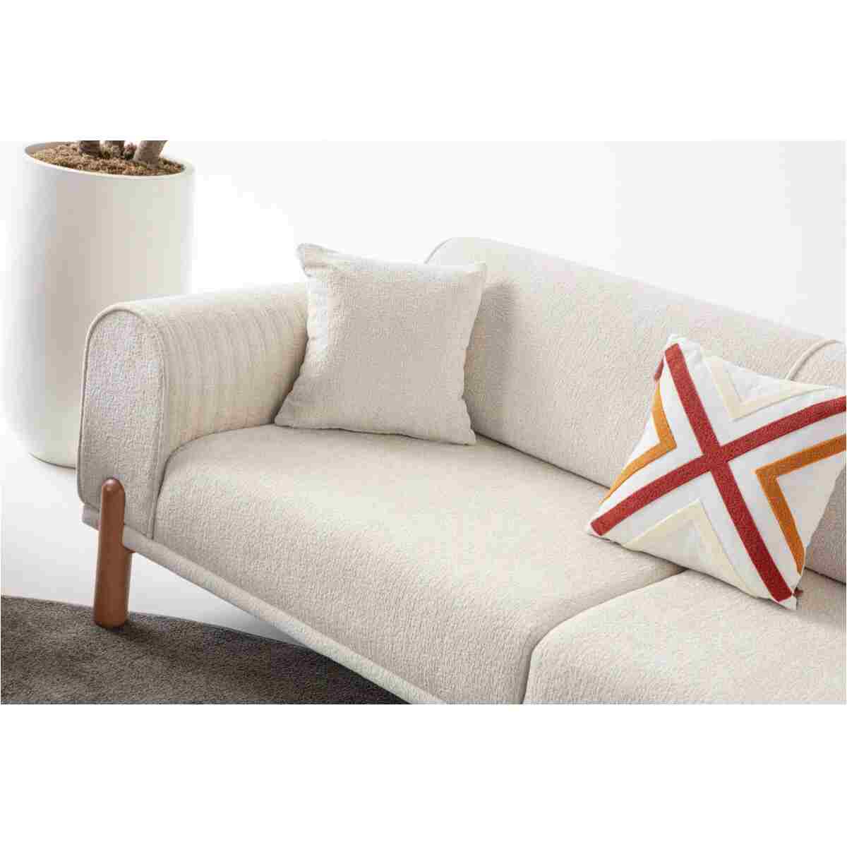 EDSY HOME Armoni 3+3+1+1 Koltuk Takımı Krem - Görsel 5