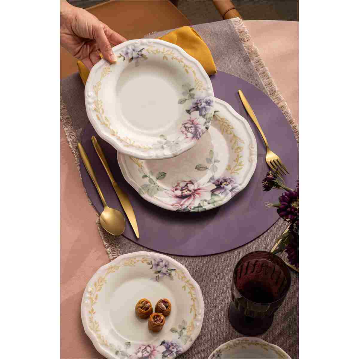 Emsan Flory Stoneware 24 Parça 6 Kişilik Yemek Takımı - Görsel 7