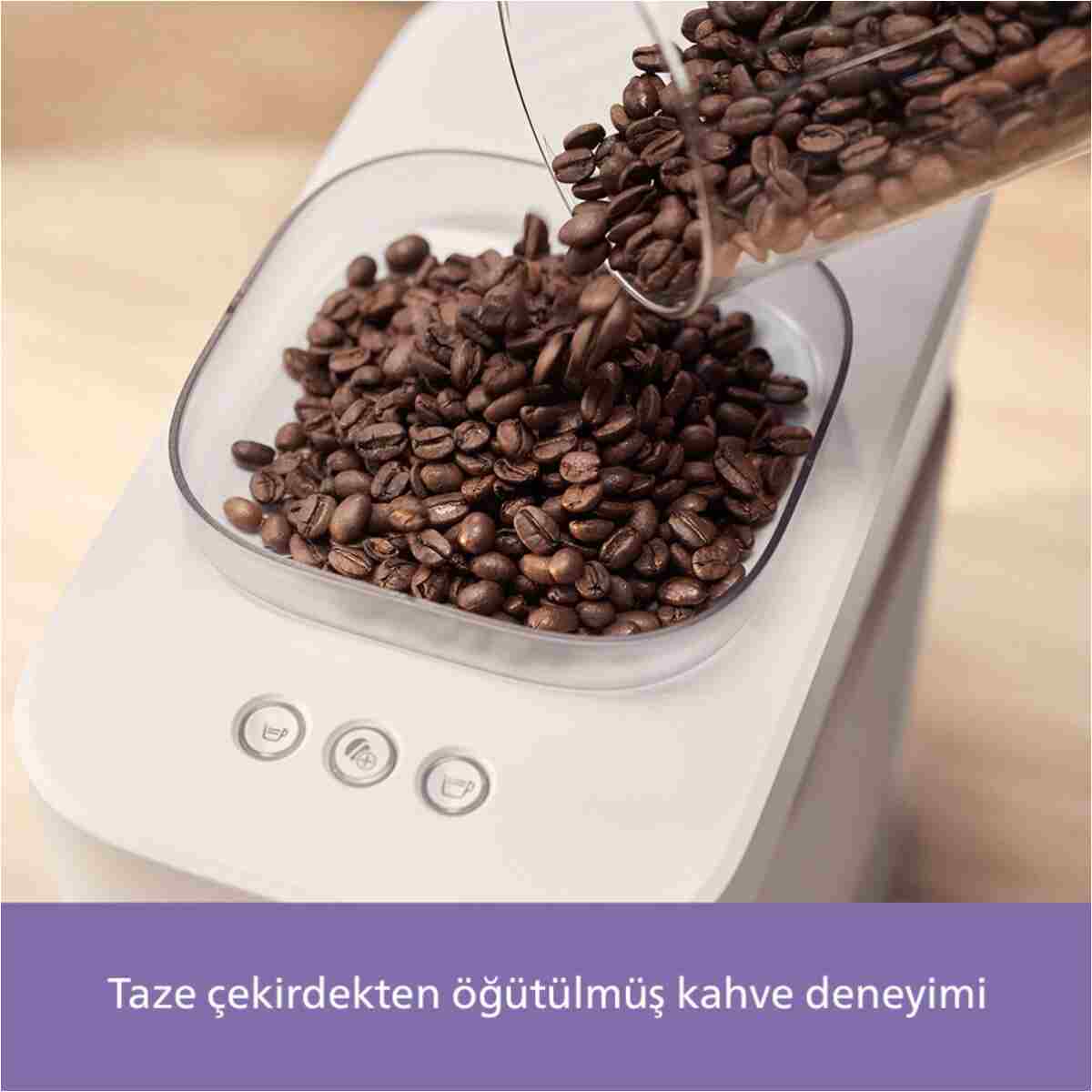 Philips Baristina Serisi Espresso Makinesi, 16 Bar Basınç, Kompakt, Beyaz, BAR300/03 - Görsel 2