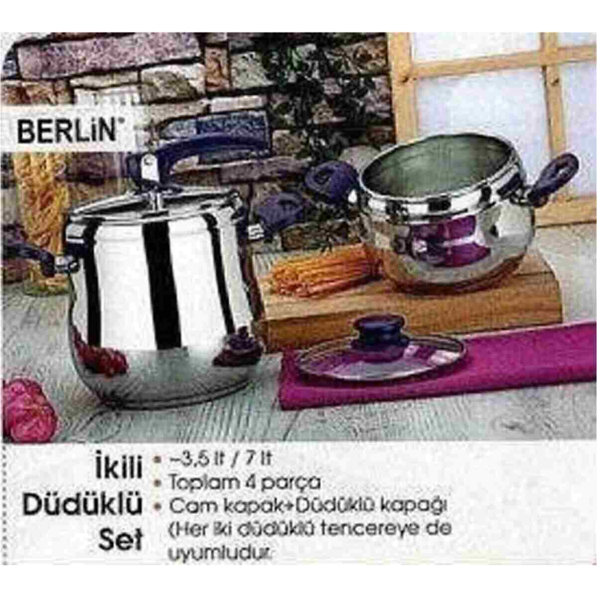Berlin 2li Düdüklü Tencere Seti 7 Litre- 3.5 Litre 2 Adet Fma011625 - Görsel 2