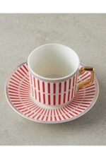 English Home Rabecca Porselen 2'li Kahve Fincan Takımı 90 Ml Kırmızı - Görsel 3