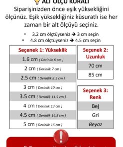Roboqoq 5cm x 85cm Gri Robot Süpürge Rampası Kapı Eşik Rampası - Görsel 3