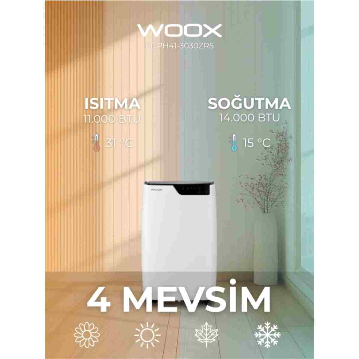 Woox 14000btu, Isıtma & Soğutma Özellikli Taşınabilir Mobil Klima - Görsel 8