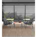 DORUK HOME Balkon, Bahçe, Cafe, Metal Koltuk Takımı, Bahçe Takımı , Çay Seti, 2 1 1