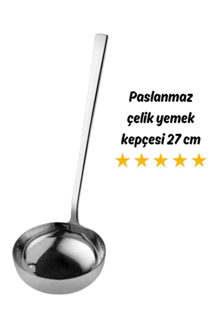 a02efb405fe89c4371ea2ed7dc8ae5b3 BRE HOME 1 Adet Paslanmaz Çelik Çorba Kepçesi, 18/10 Çelik, 27 Cm - Görsel 1