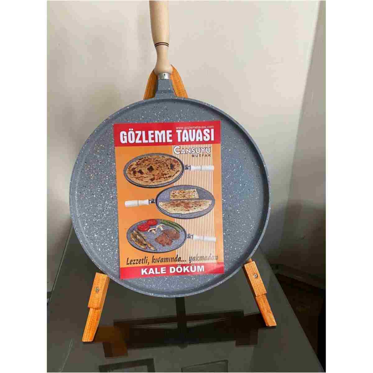 CANSUYU Kale Döküm Gözleme Tavası 36 Cm - Görsel 9