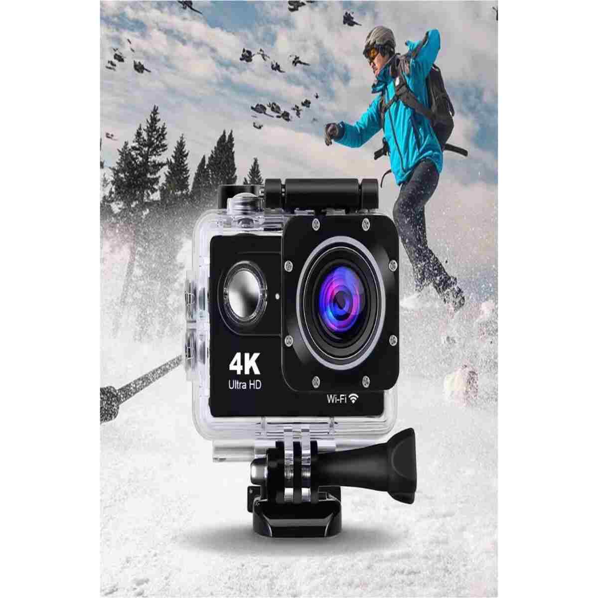 ULTRATEKNO Kask Kamerası 170 Derece 16 Mp 4k Ultra Hd Wifi Aksiyon Kamerası Kumandalı Kamera - Görsel 7