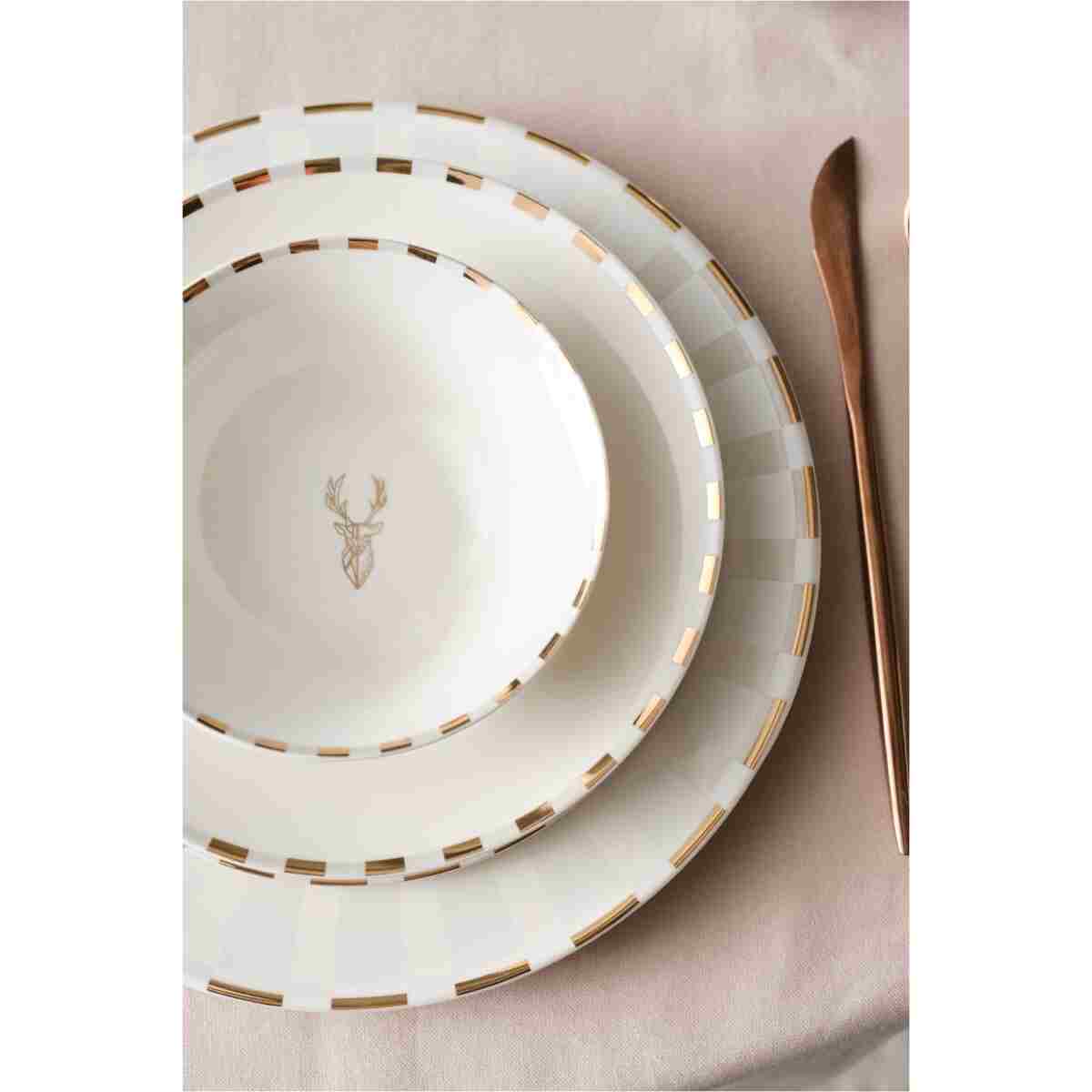 Karaca Elegance Bone Aries Metalic 24 Parça 6 Kişilik Yemek Takımı - Görsel 4
