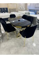 ÜNALMIŞ Mutfak Yemek Masa Sandalye Takımı Lüx Quality 90x170 (1MASA-6SANDALYE)