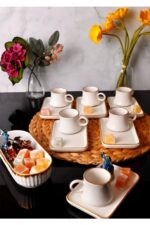 Carmen Soft 6 Kişilik Alya Sunumlu Kahve Fincanı Takımı 90 ml - Görsel 8