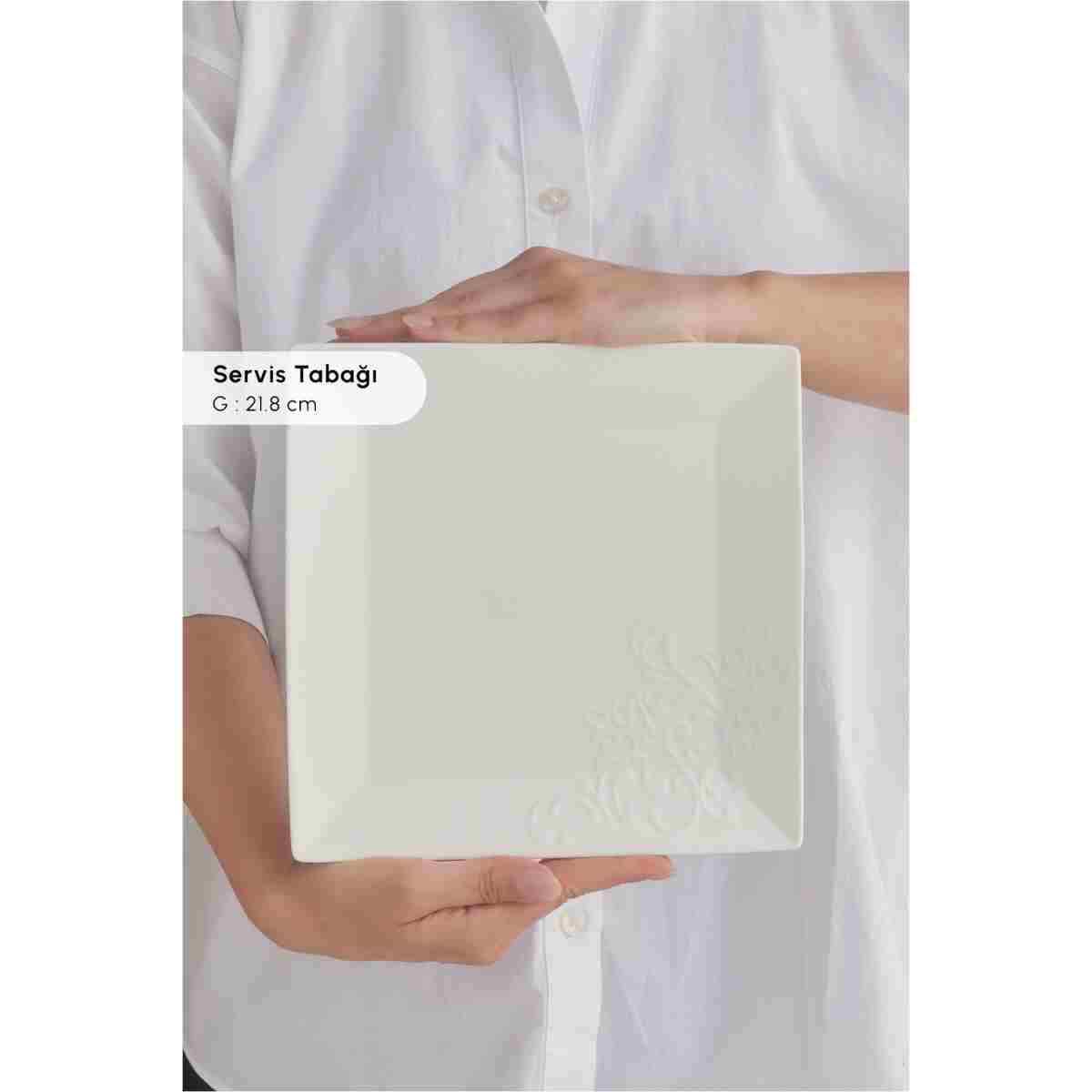 Karaca Forever Bone Trend Emboss 32 Parça 6 Kişilik Kahvaltı Takımı - Görsel 6