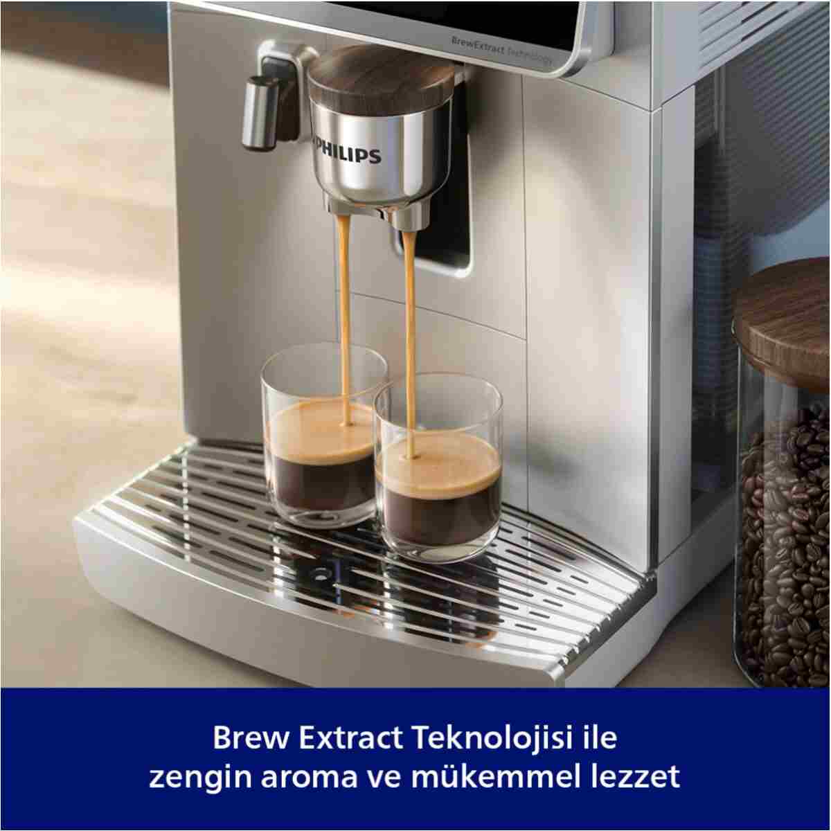 Philips 8000 Serisi Café Aromis Kahve Makinesi, Evde Kafe Kalitesi, 54 farklı içeçek, EP8757/20 - Görsel 10