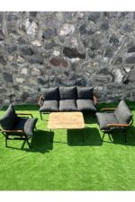 BM DESİNG BAHÇE BALKON MOBİLYASI 3+1+1 SEHPALI - Görsel 3