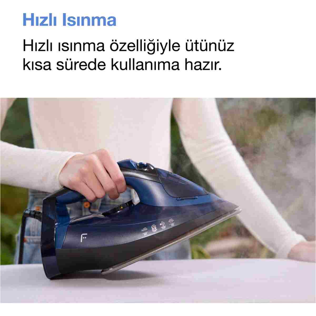 Fakir Flyjet Buharlı Ütü Mavi - Siyah - Görsel 11