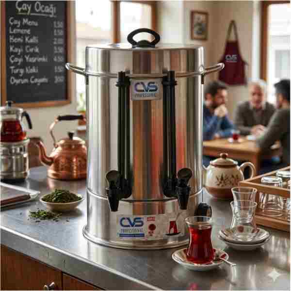 CVS Dn91105 Elektrikli Çay Makinesi 40bardak Profesyonel Çay Otomatı (BÜYÜK SEMAVER) koza gift