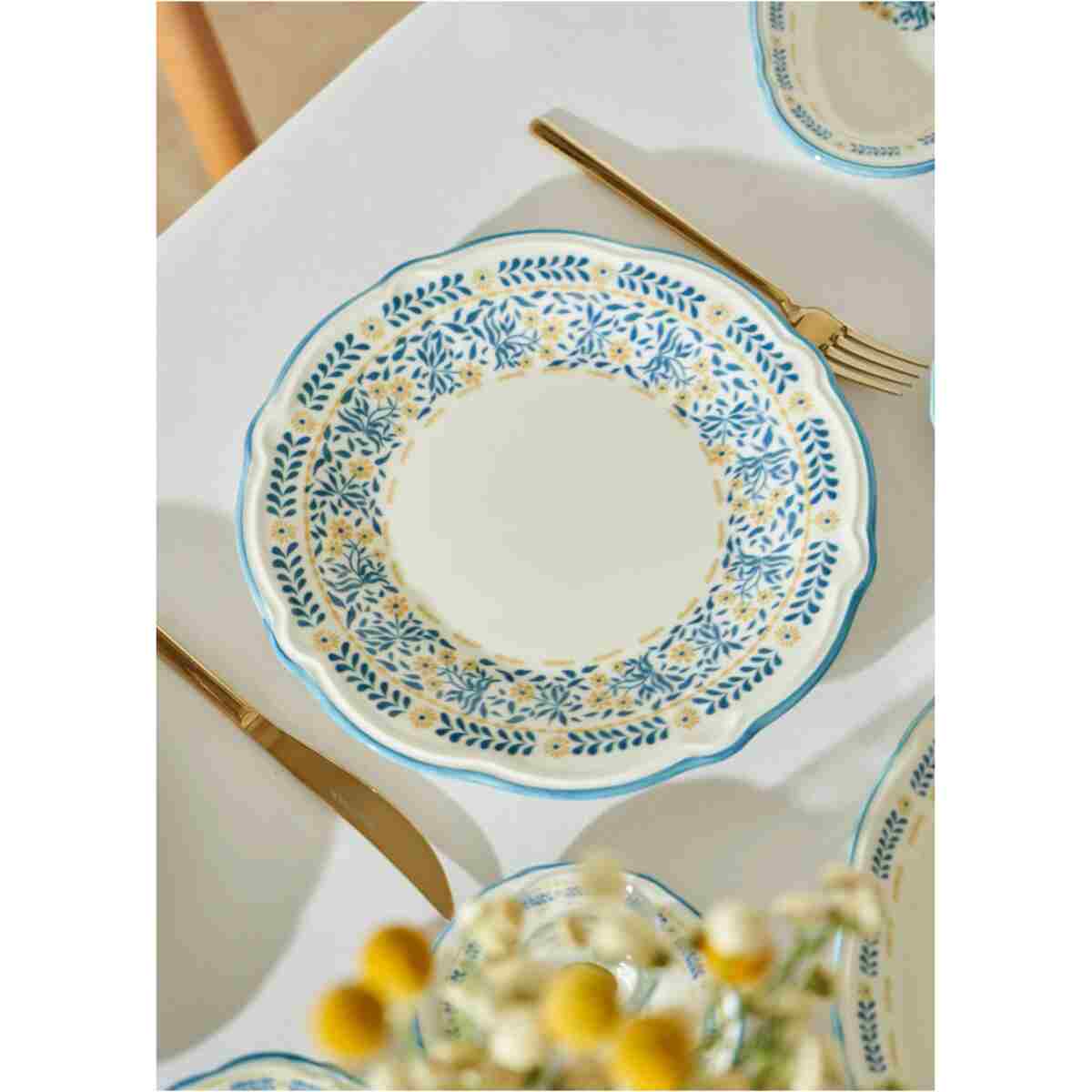 Bella Maison Liana Stoneware 26 Parça 6 Kişilik Kahvaltı Takımı Mavi - Görsel 12