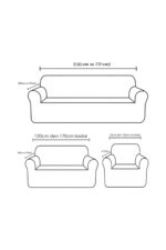 Gerbera Home Collection Jakarlı Ağaç Kabuğu Koltuk Örtüsü Takımı 3+2+1+1 Bej Renk - Görsel 4