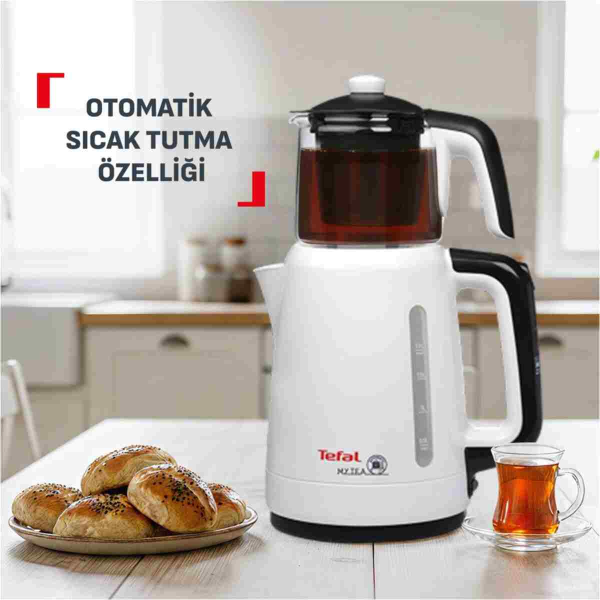 TEFAL My Tea 1500 Watt Çay Makinesi - Beyaz - Görsel 9
